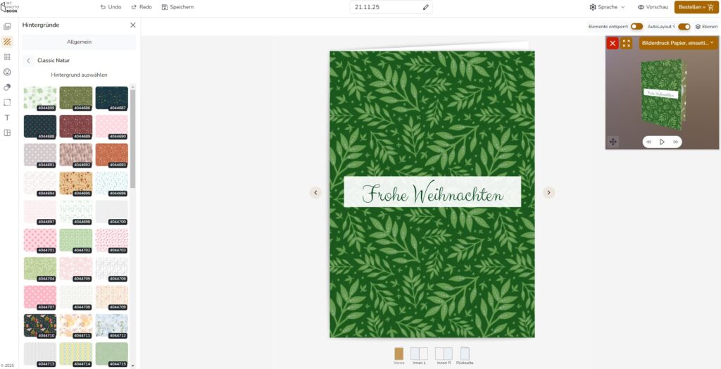 Weihnachtskarten gestalten