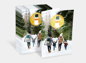Weihnachtsgrüße: Grußkarte hoch