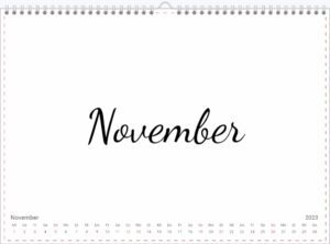 Kalender 2023: Novemberdesign