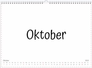 Kalender 2023: Oktoberdesign