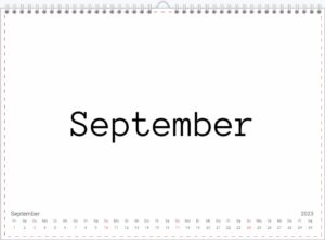 Kalender 2023: Septemberdesign