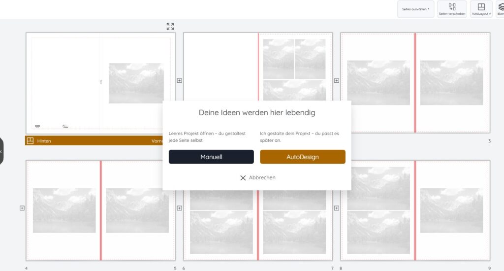 Fotobuch einfach erstellen mit der AutoDesign Funktion