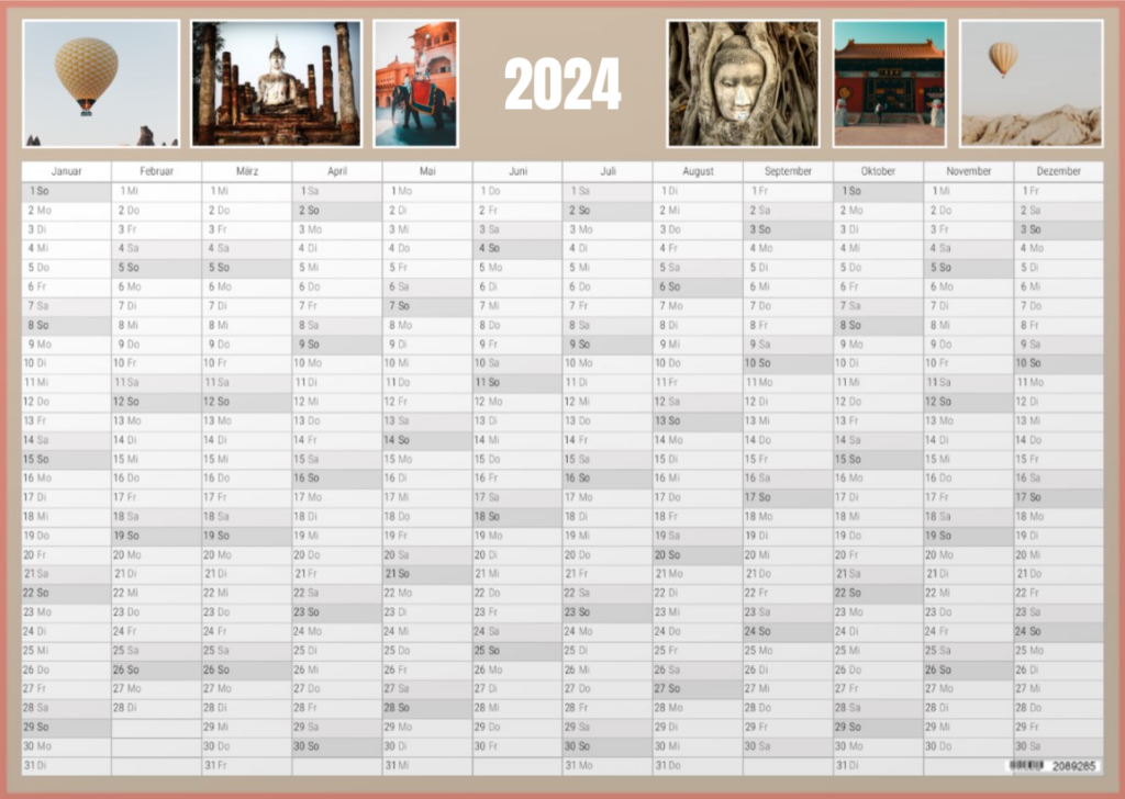 Jahresplaner A3 selbst gestalten