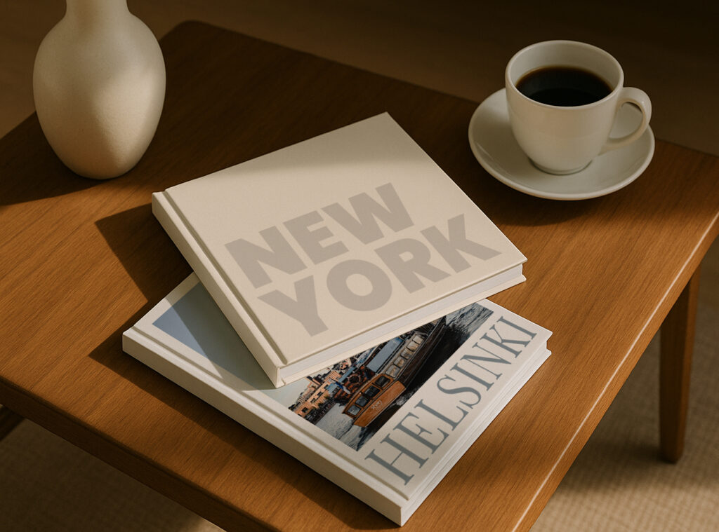 Coffee Table Book liegt auf dem Tisch