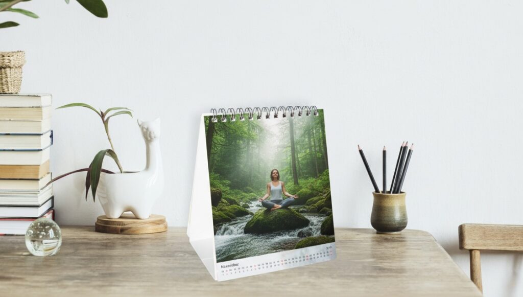 Fotokalender mit beruhigendem Bild